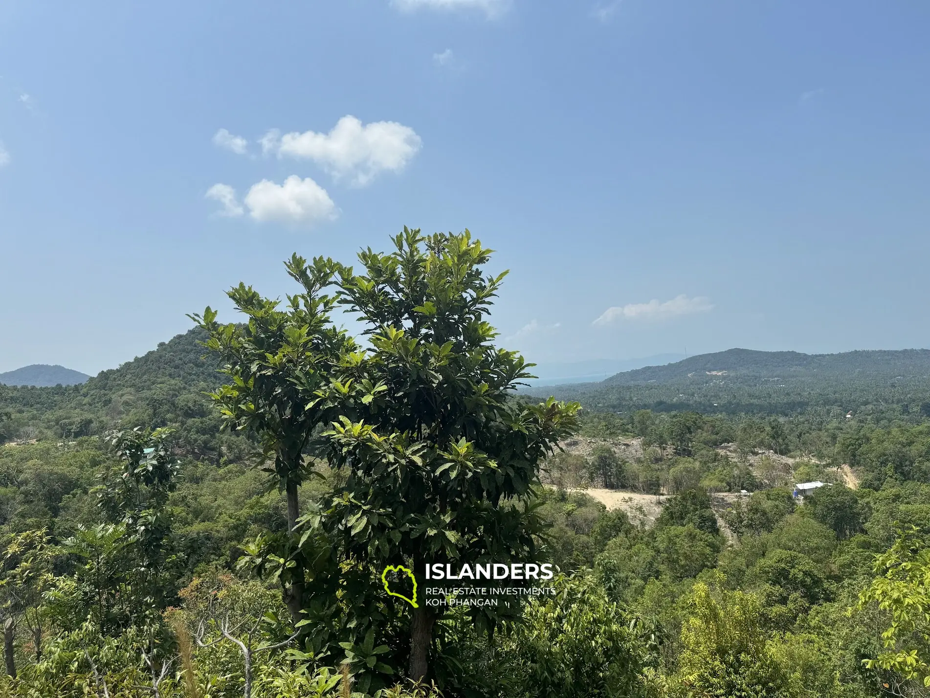 Seaview and jungleview land with good potential in Sritanu (dirty road, no electricity), 2,5525 Rai