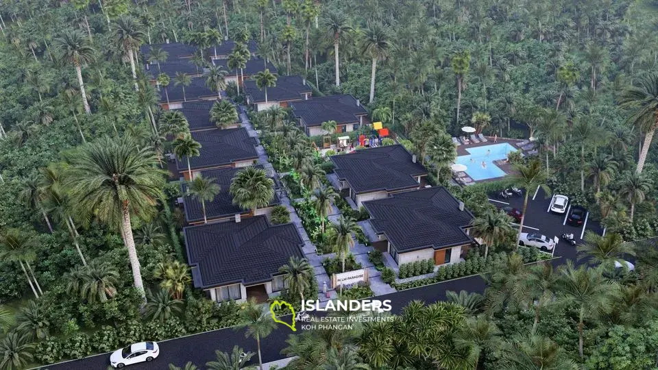 Beautiful villas in residence complex in Sritanu, onplan