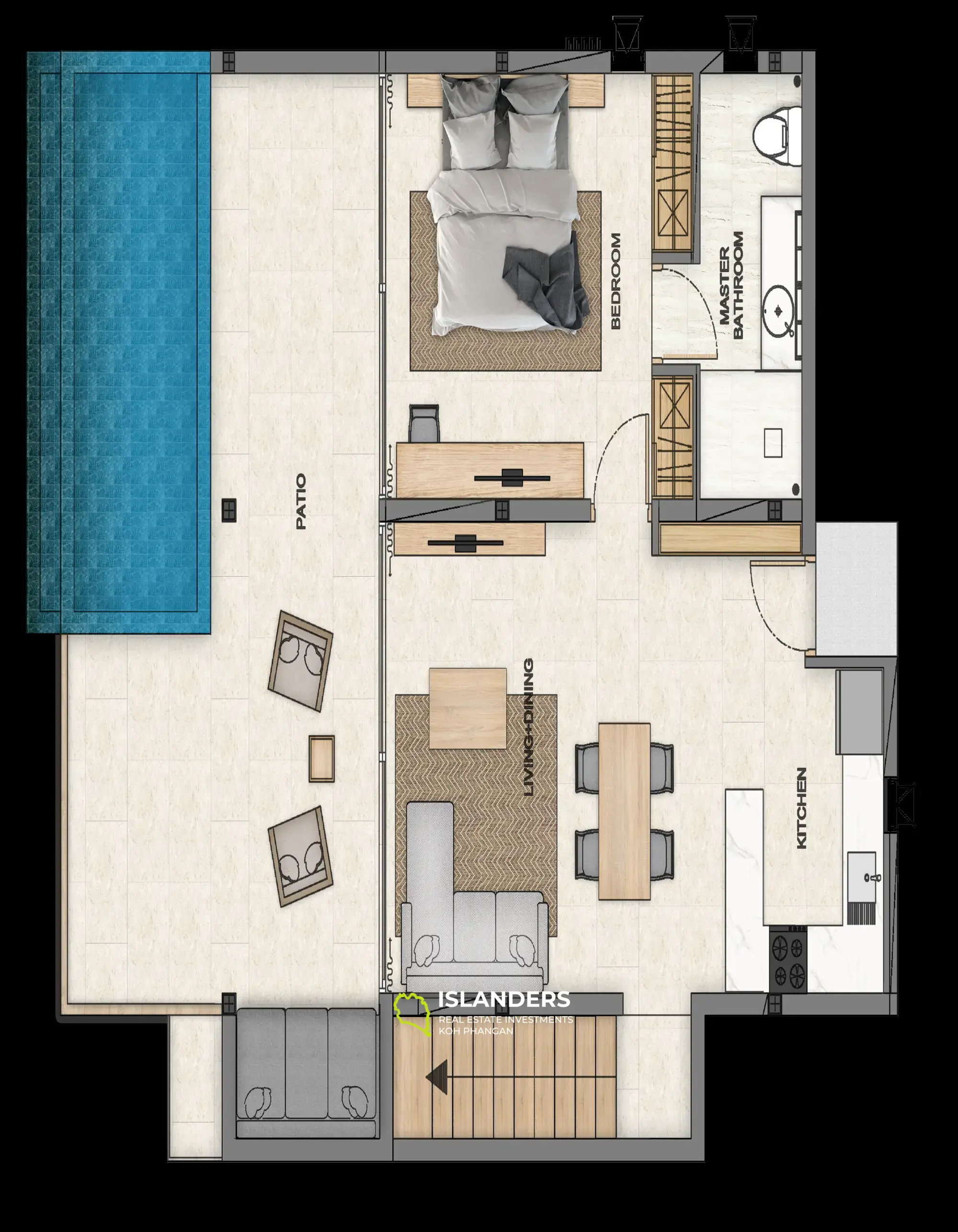 NEW - SKY 2-bedroom villas with sea view 