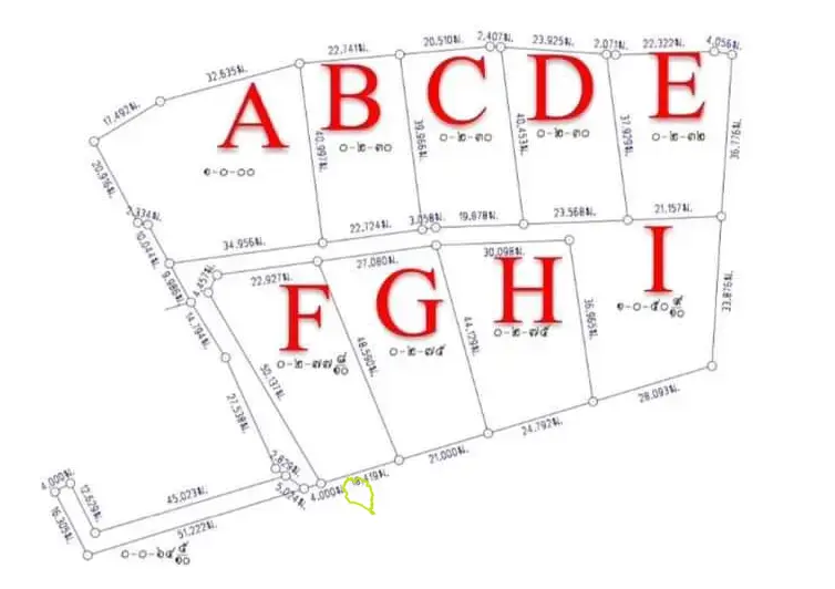 Flat land only 250m away from the beach - 9 plots