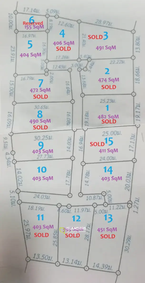 Sea view land development – 15 plots