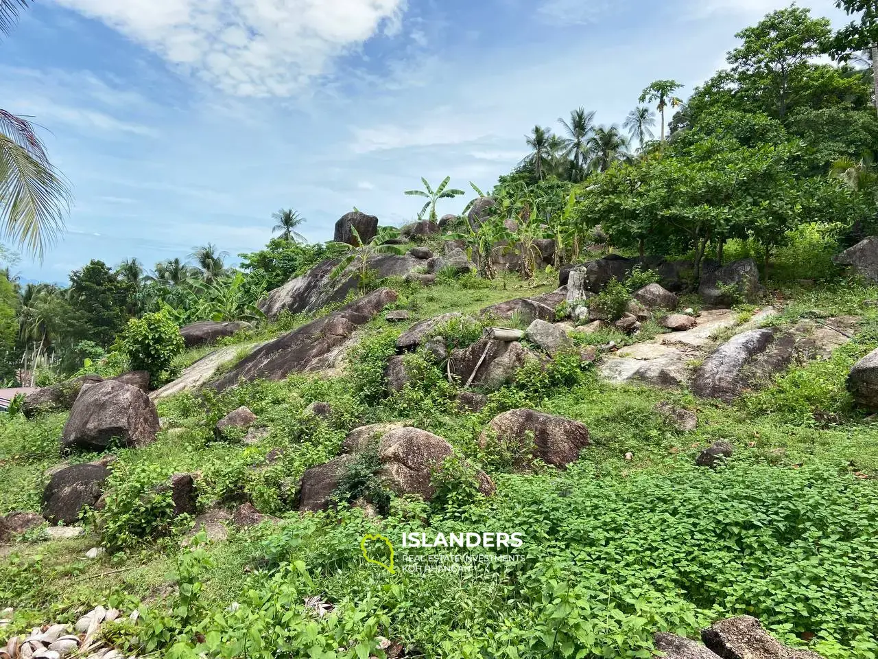 Terrain panoramique avec vue sur la mer à Baan Tai