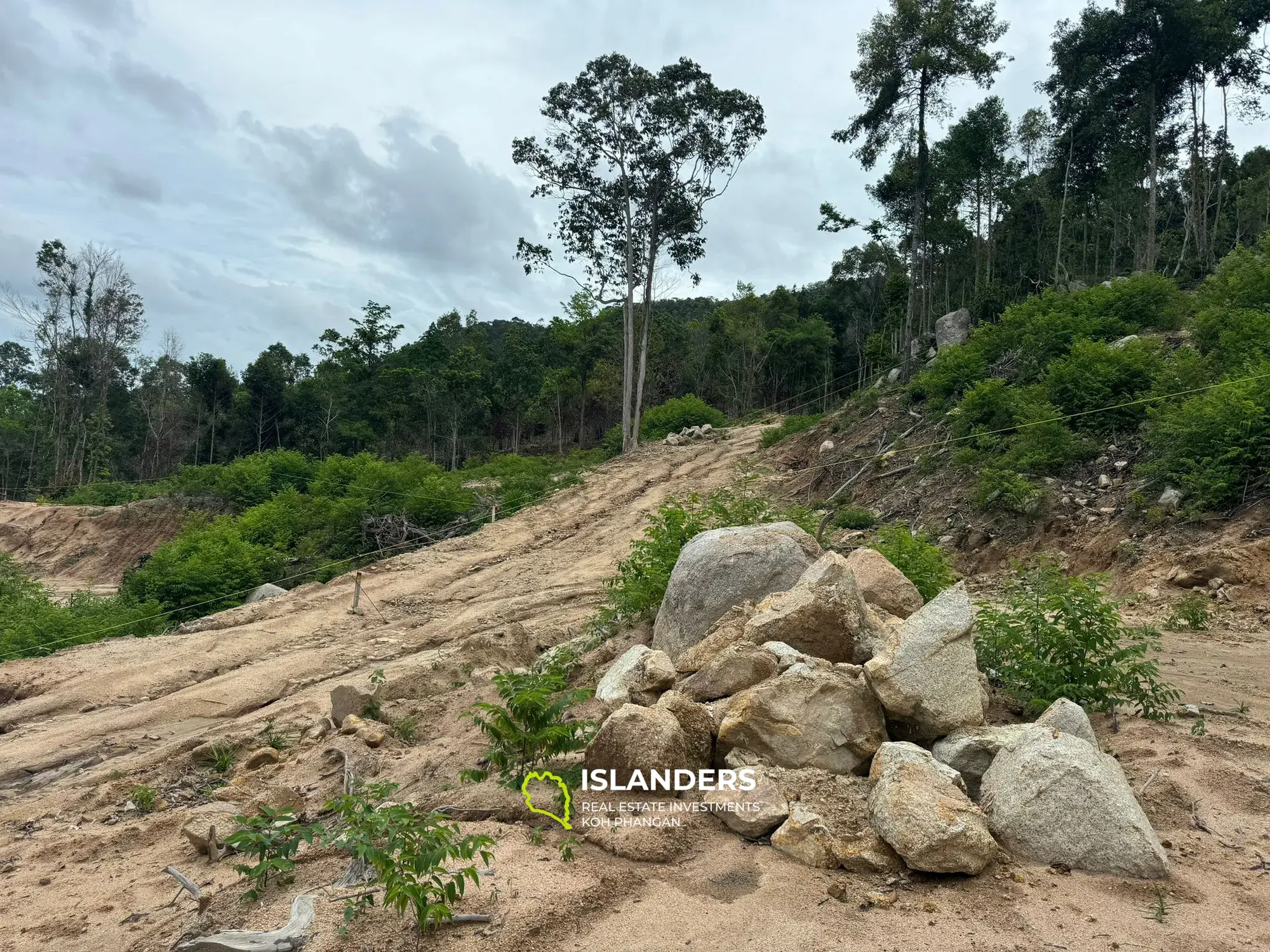 Terrain moitié vue montagne et moitié vue mer pour votre bon projet 