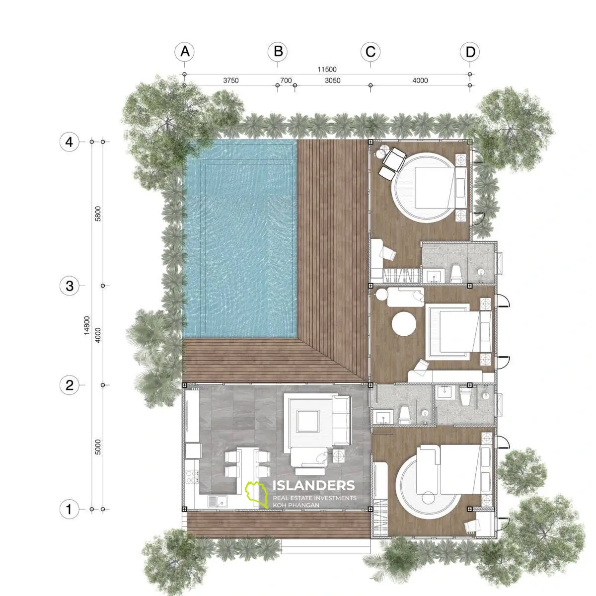 Villa de 3 chambres, 3 toilettes et 1 salon de 190 mètres carrés à 5,8 millions de Maenam