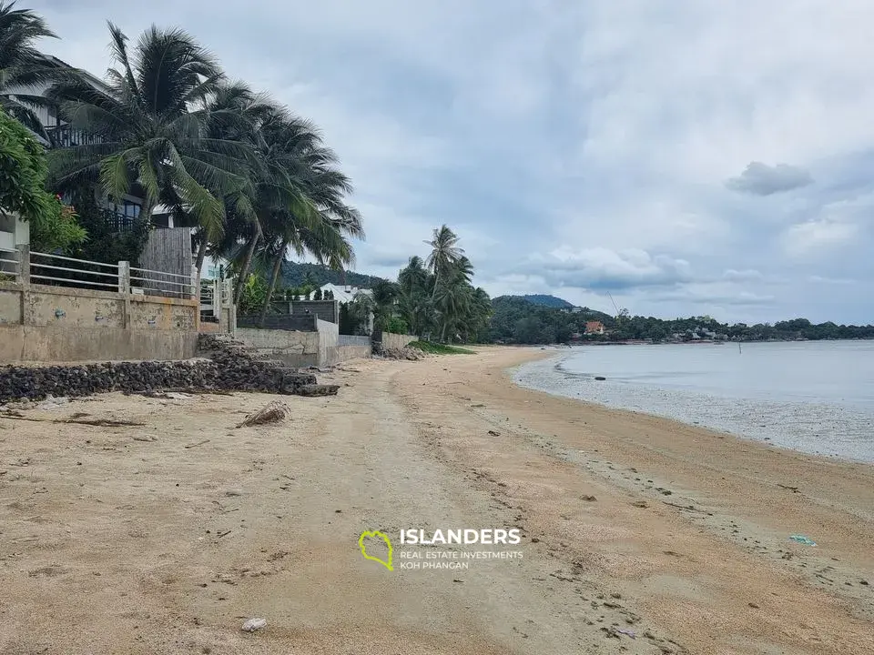 Земля на первой линии пляжа в Ко Самуи Ламай на продажу 472 кв.м.