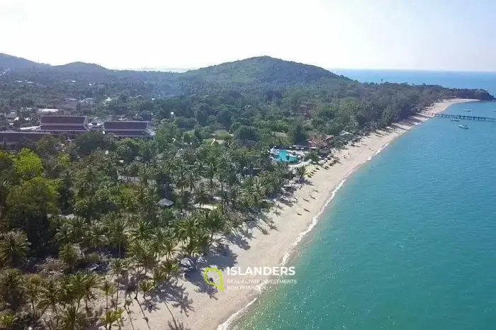 30 Rai of Land in Maenam with a Stunning 180 Meters Beach Front
