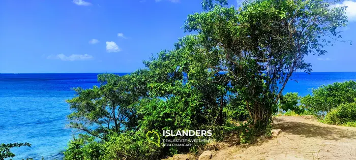 Amazing seaview cliff land on Koh Phangan, Haad Tien for sale, 3402sqm, 2,13Rai, 2 minutes to the beach